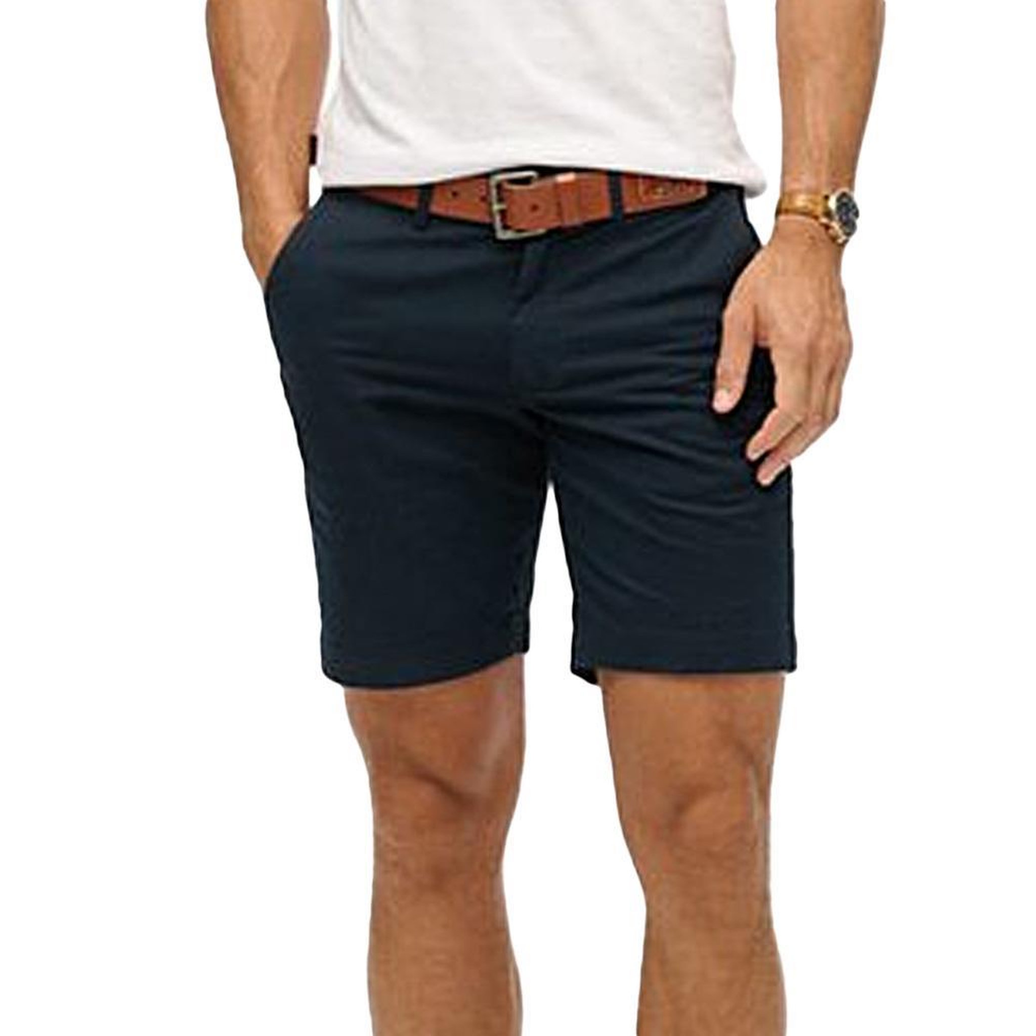 SUPERDRY Short  Homme Superdry Stretch Chino. Coloris disponibles : Bleu