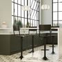 Voir la diapositive 6 : Rendez vous déco Lot de 2 chaises de bar réglables 60/80 cm en bois noir - Clem