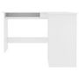 Voir la diapositive 4 : VIDAXL Bureau d'angle en forme de L Blanc 120x140x75 cm