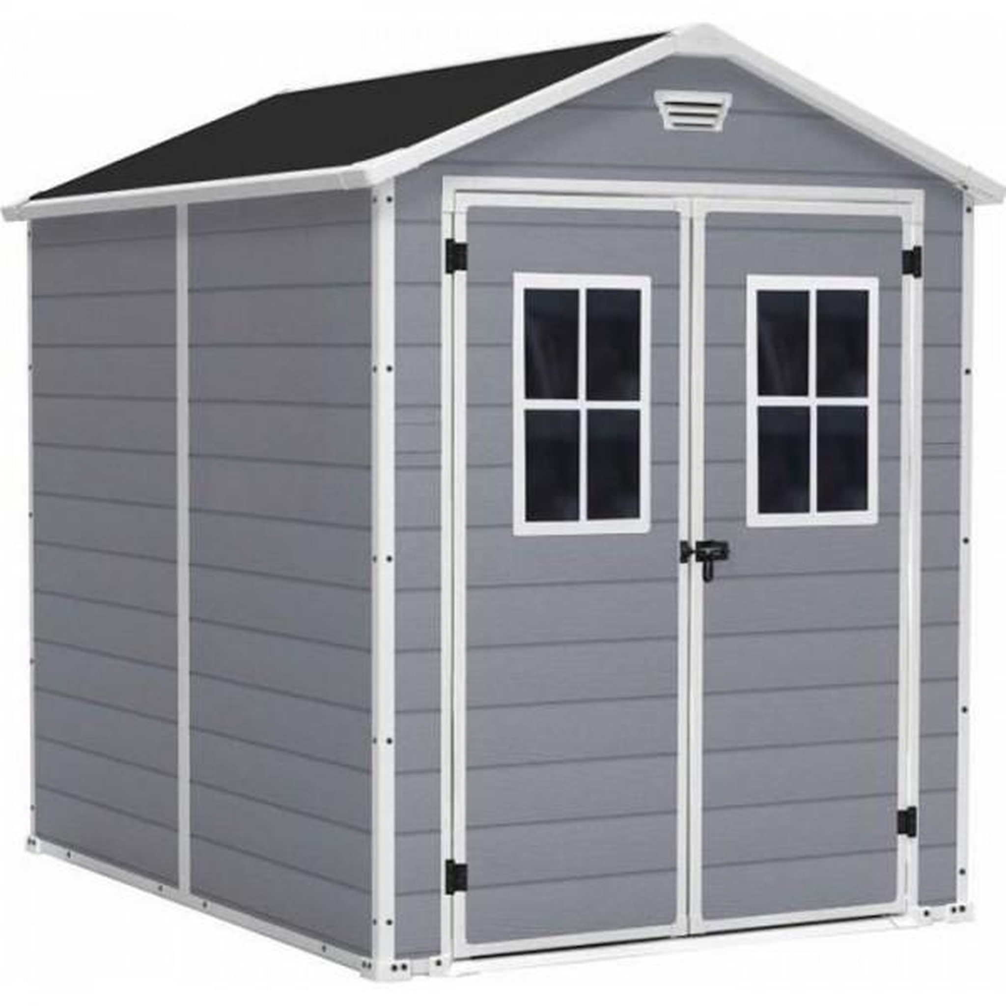Keter KETER - Abri de jardin 4,4 m² avec plancher en résine Premium 86 Gris