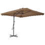 Voir la diapositive 2 : VIDAXL Parasol d'exterieur avec poteau en acier 250 x 250 cm Taupe