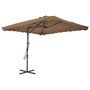 Voir la diapositive 2 : VIDAXL Parasol d'exterieur avec poteau en acier 250 x 250 cm Taupe