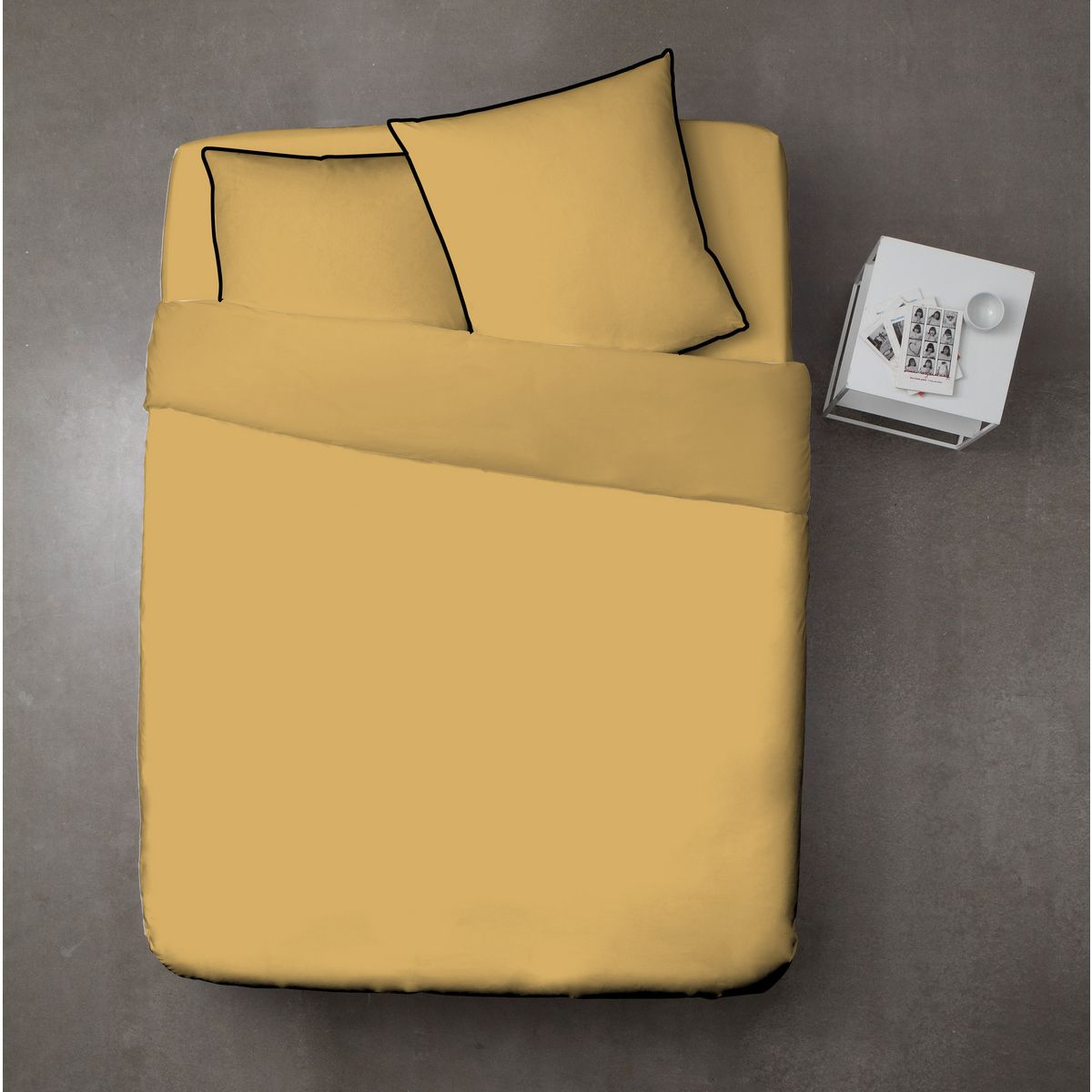Drap plat uni en percale de coton