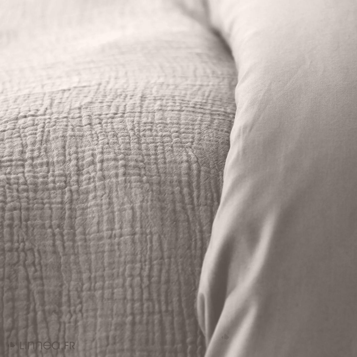 Home collection Parure housse de couette 100% gaze de coton