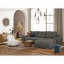 Voir la diapositive 2 : LOUNGITUDE Canapé d'angle droit 4 places convertible CASSANDRA avec coffre en tissu - Gris - L270 x P181 x H89cm - LOUNGITUDE