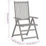 Voir la diapositive 6 : VIDAXL Chaises inclinables de jardin lot de 2 et coussins Bois acacia