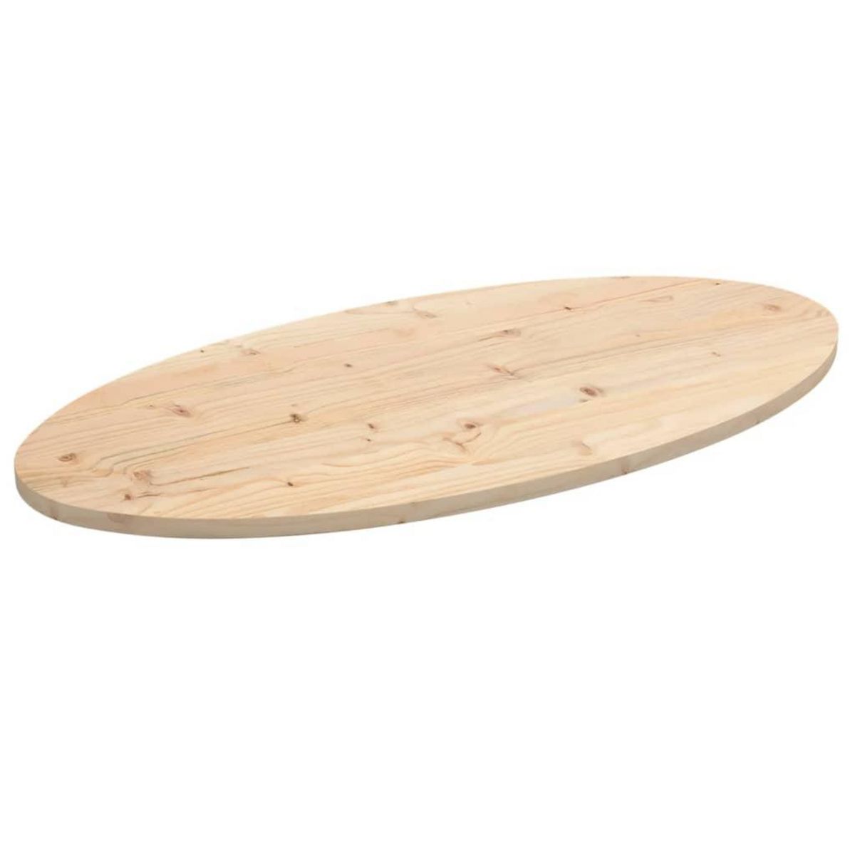 VIDAXL Dessus de table 100x50x2,5 cm bois de pin massif ovale