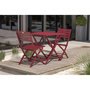 Voir la diapositive 6 : Paris Prix Ensemble Table de Jardin Pliante & 2 Chaises  Marius  70cm Rouge Carmin
