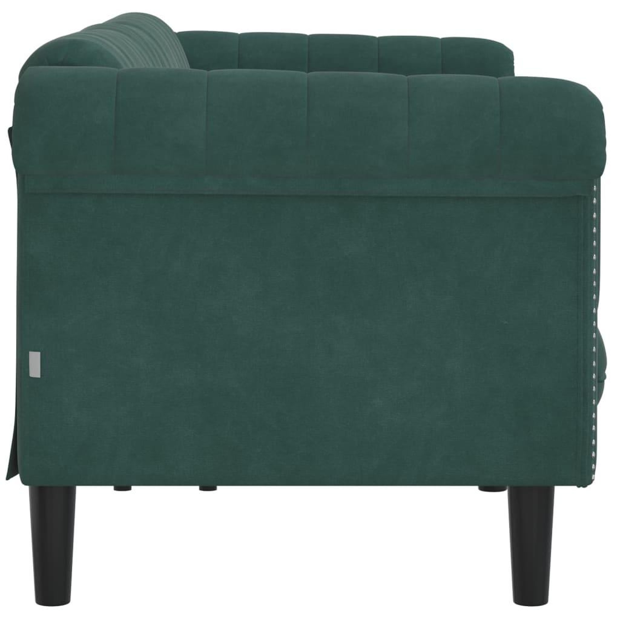 Voir la diapositive 5 : VIDAXL Canape a 3 places vert fonce velours