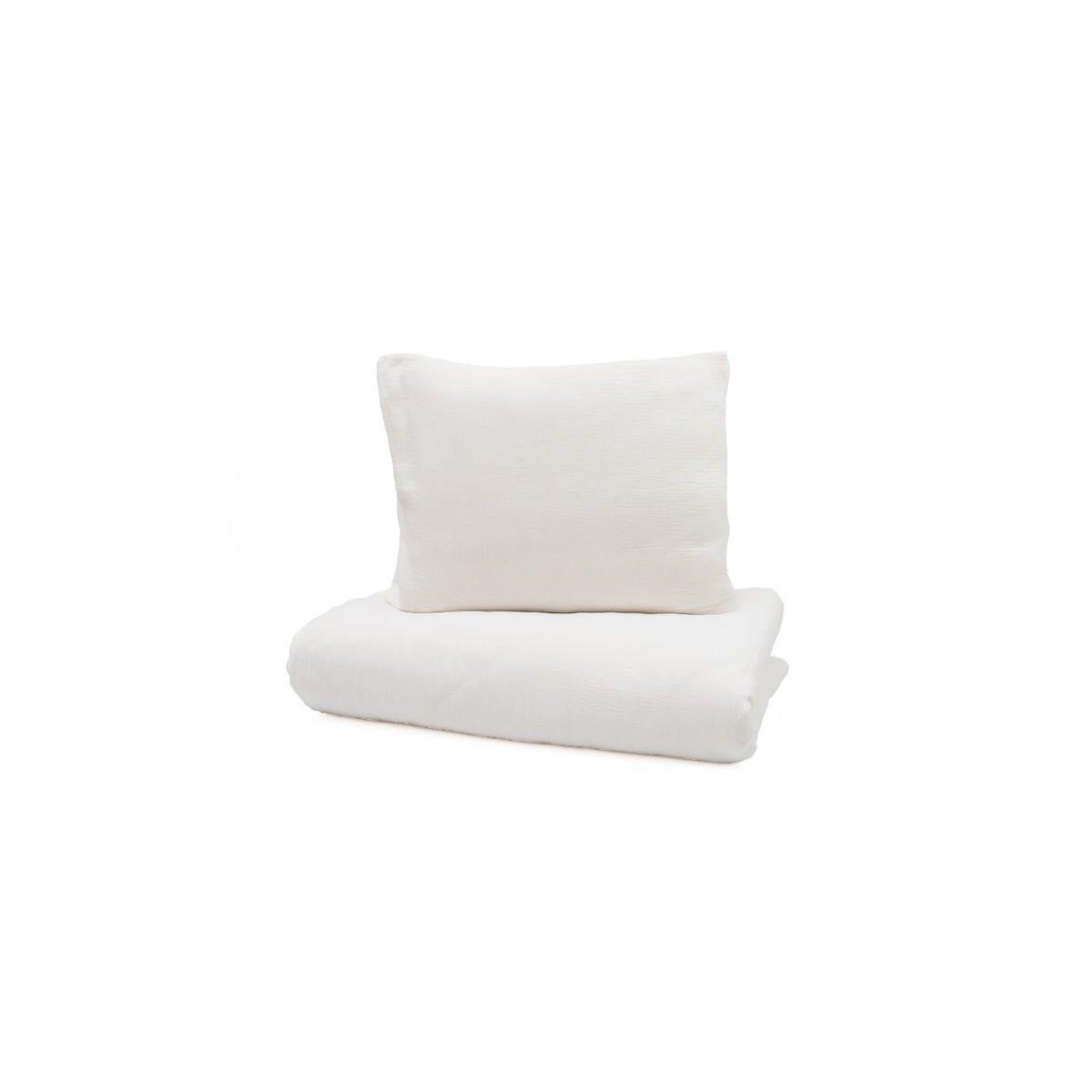 Voir la diapositive 2 : YAPPY KIDS YappyMuslin - Parure de lit 150x200 cm et 50x60 cm - Blanc