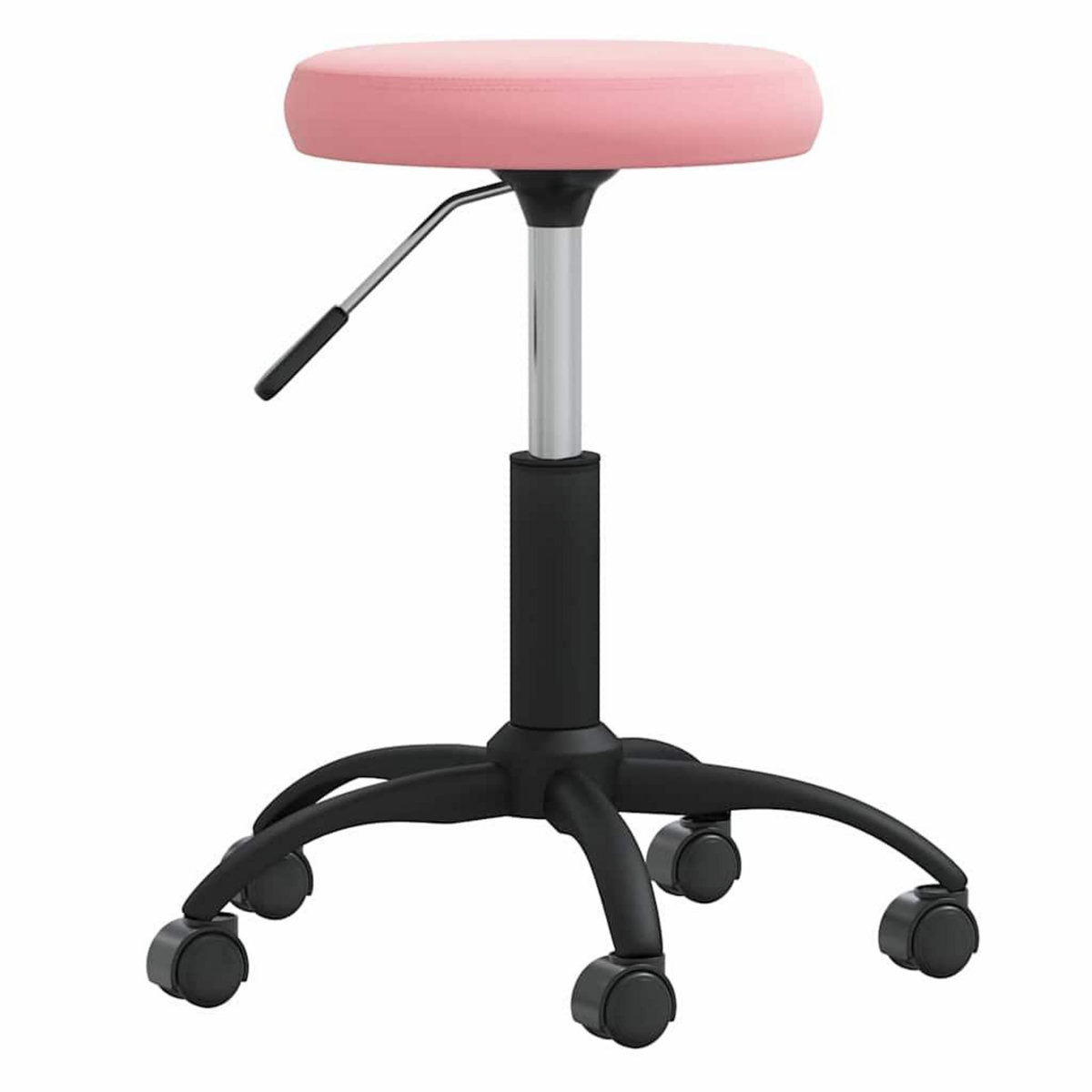 VIDAXL Chaise de bureau pivotante rose velours