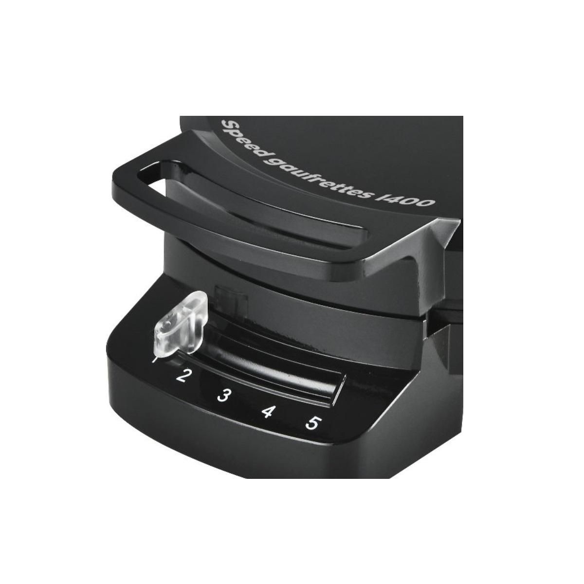 LITTLE BALANCE Gaufrier forme coeur 1200w noir - 8382