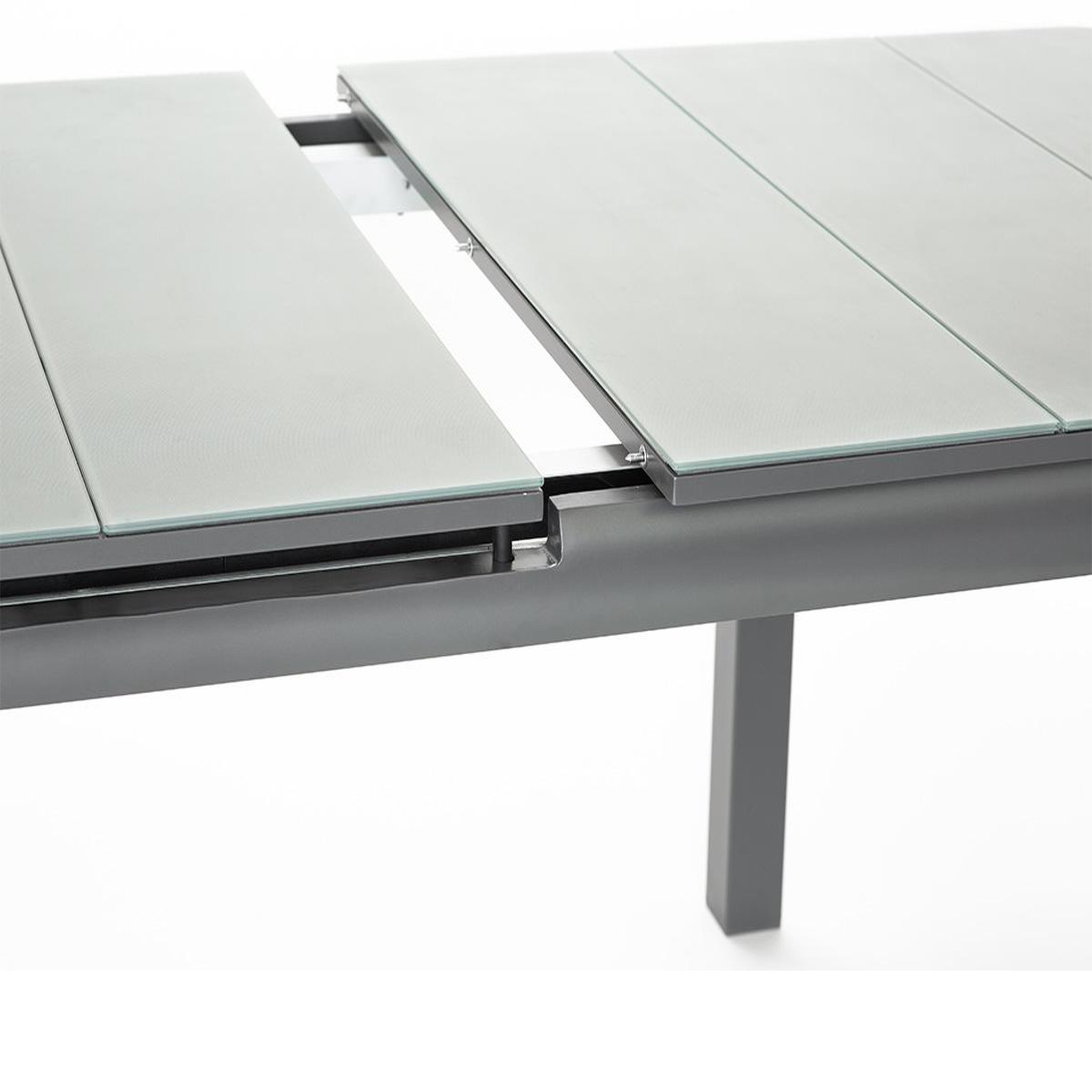Voir la diapositive 5 : Jardiline Table de jardin rectangulaire extensible en aluminium Milos Anthracite 10/12 places - Jardiline