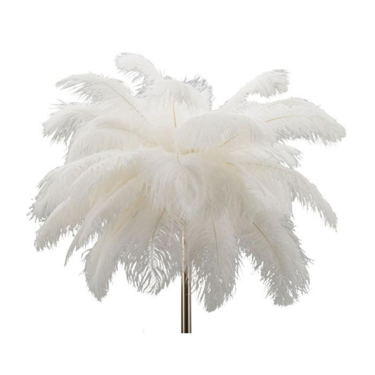 Paris Prix Lampadaire Imitation Plume  Palm  160cm Or & Blanc