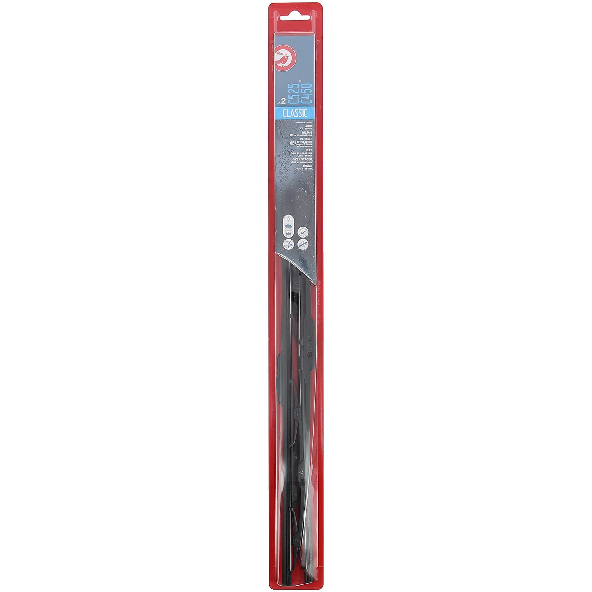 Voir la diapositive 2 : AUCHAN Kit balai d'essuie-glace BEGS2 CLIO