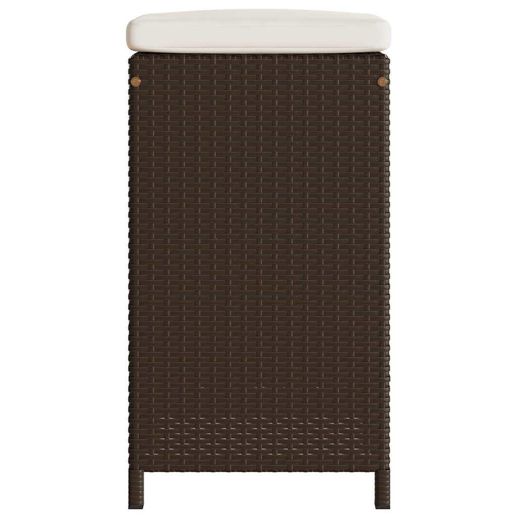 Voir la diapositive 5 : VIDAXL Tabourets de bar jardin coussins lot de 4 marron resine tressee