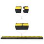Voir la diapositive 3 : VIDAXL Rampe de protection de cable 1 canal caoutchouc 100cm