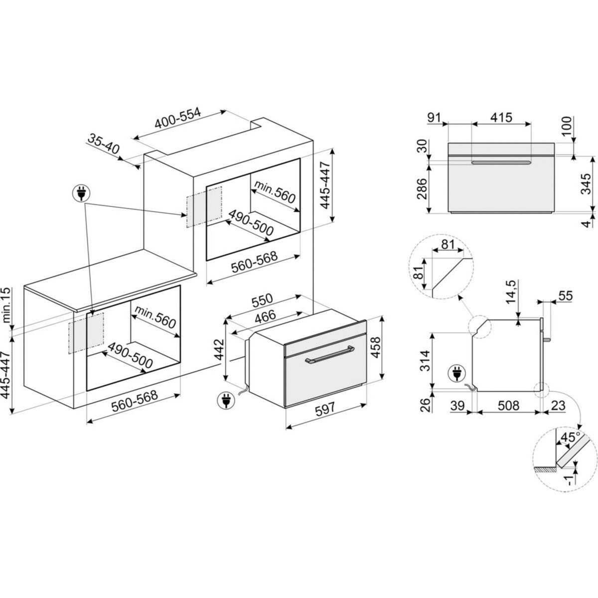SMEG Four micro onde combiné SO4902M1X
