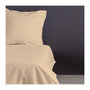 Voir la diapositive 3 : GENERIQUE Parure de lit - 1 housse de couette 220 x 240 cm + 2 taies d'oreiller 60 x 60 cm - Satiné 100% coton - Beige