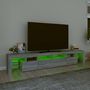 Voir la diapositive 4 : VIDAXL Meuble TV avec lumieres LED Sonoma gris 230x36,5x40 cm