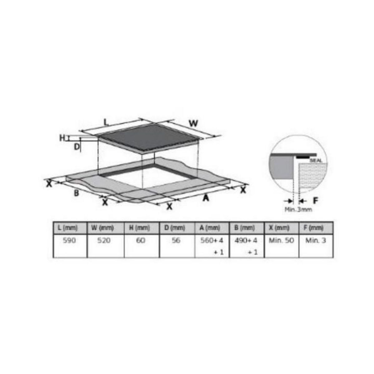 Samsung Table de cuisson à induction 60cm 3 feux 7200w noir - nz63r3727bk