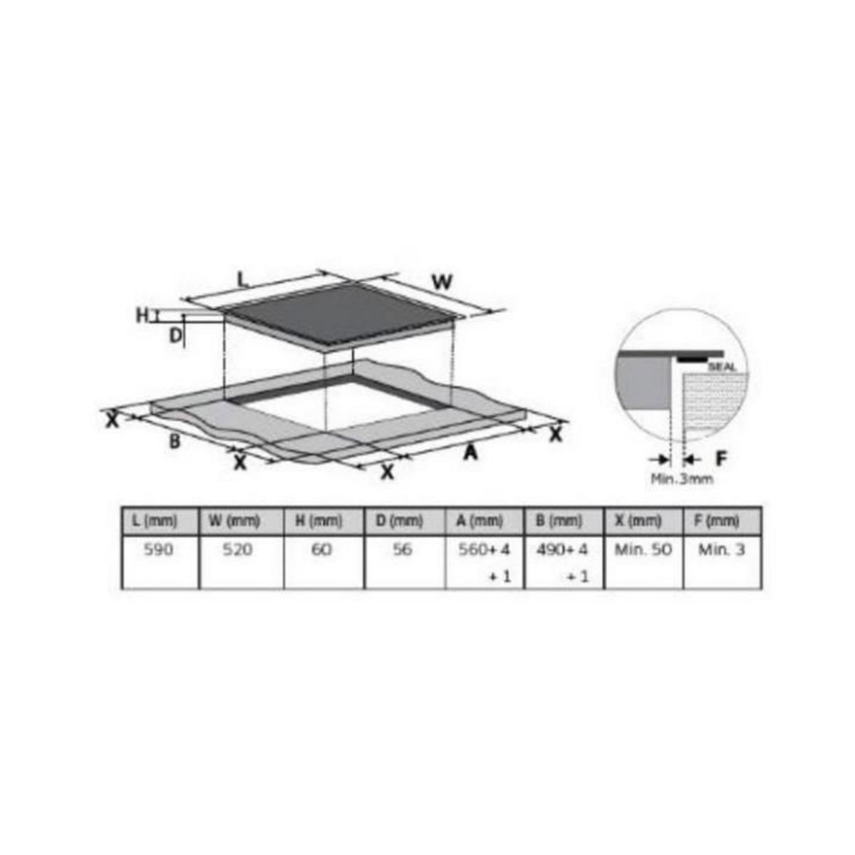 Samsung Table de cuisson à induction 60cm 3 feux 7200w noir - nz63r3727bk