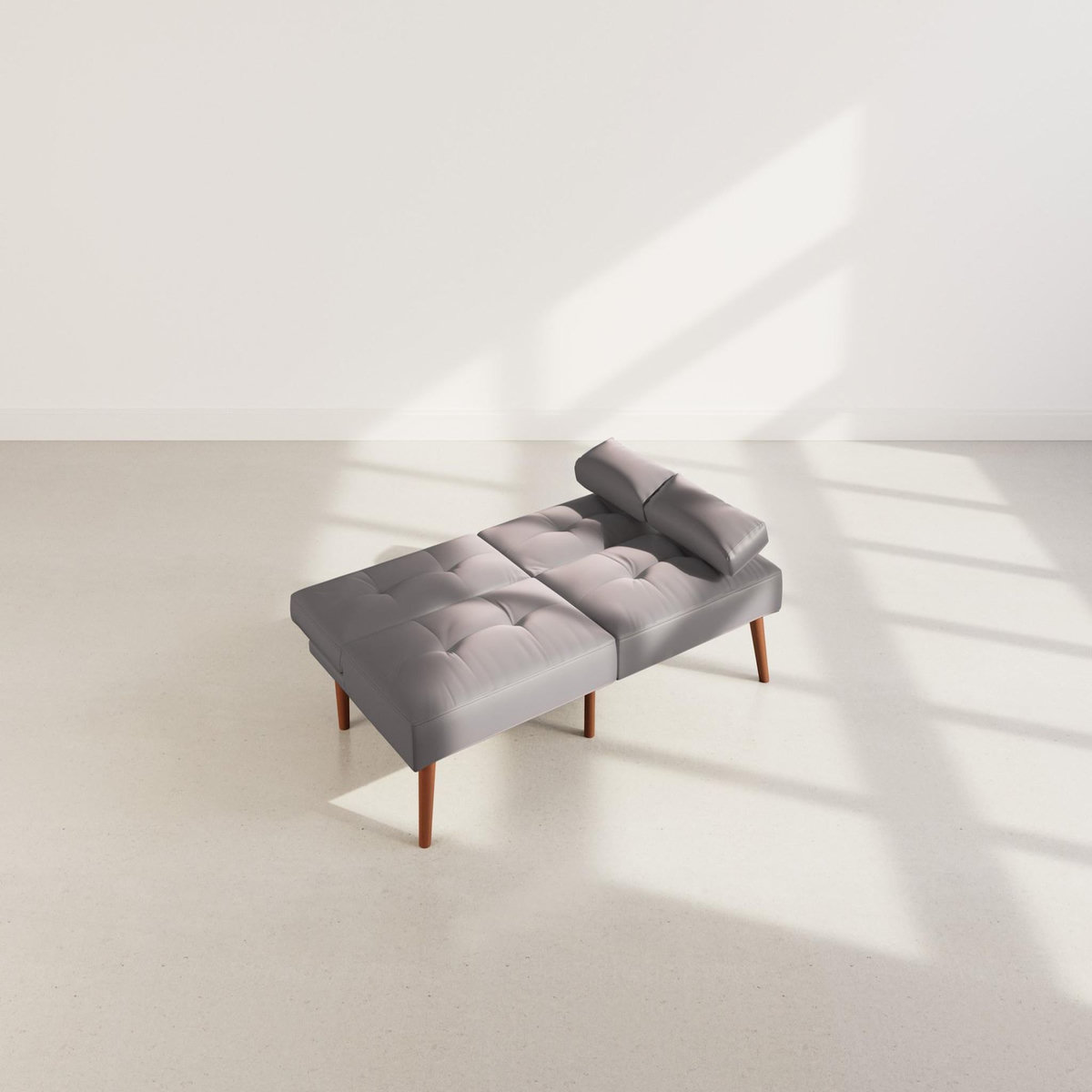 BEST MOBILIER Philae - canapé convertible clic-clac 2 places - en simili