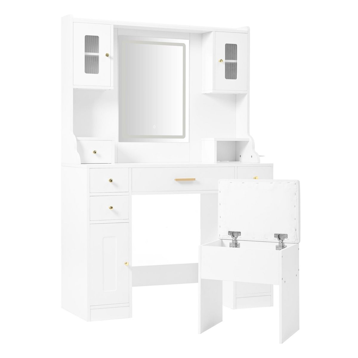 MERAX Coiffeuse coloris blanc mdf