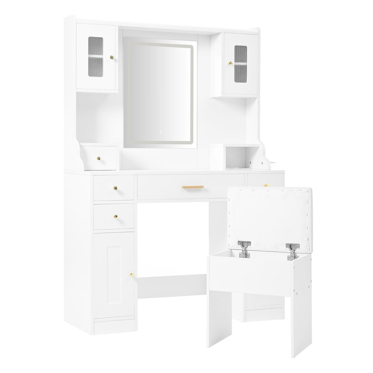 MERAX Coiffeuse coloris blanc mdf