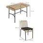 Voir la diapositive 3 : OUTSUNNY Ensemble salon de jardin 4 places 5 pièces style colonial coussins assise inclus