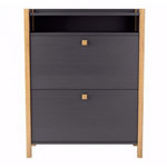 Paris Prix Meuble à Chaussures 2 Compartiments  Hannover  107cm Gris