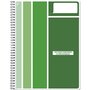 AUCHAN Cahier microperforé 21x29,7cm 180 pages 90g - couverture polypropylène - vert
