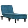 Voir la diapositive 2 : VIDAXL Chaise longue bleu velours