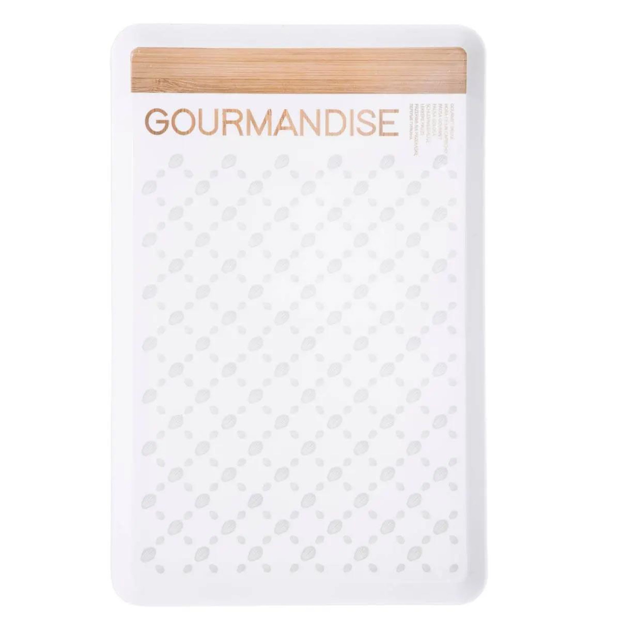 Voir la diapositive 2 : FIVE Plateau de service mélaminé  gourmandise  45cm blanc
