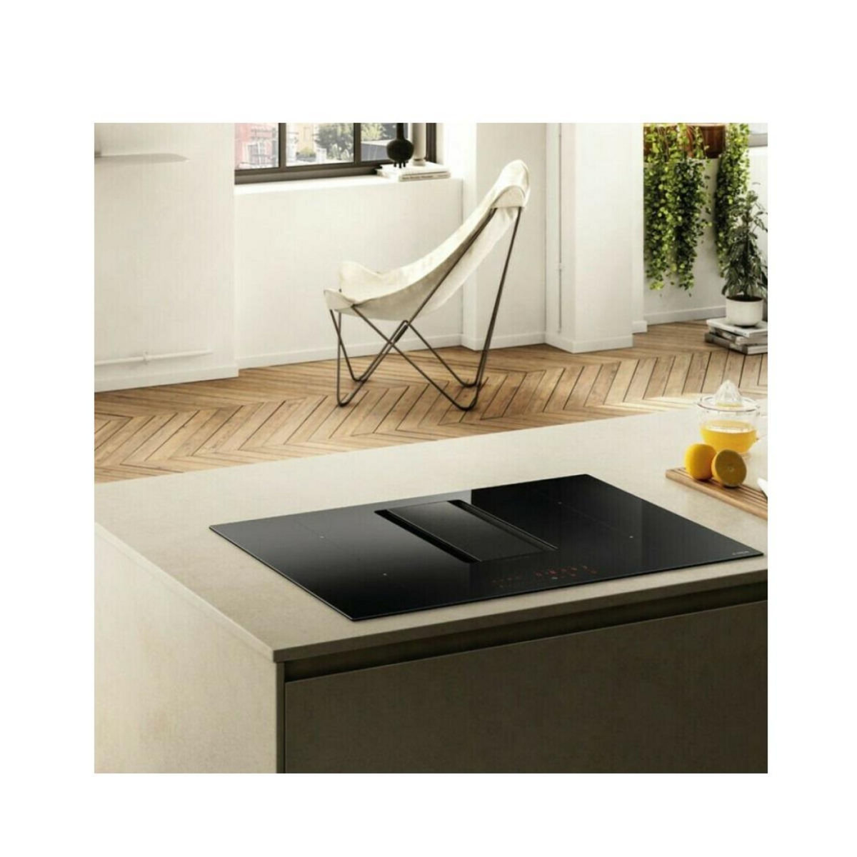 ELICA Plaque de cuisson aspirante induction 78cm 4 feux 7400w noir - PRF0193270