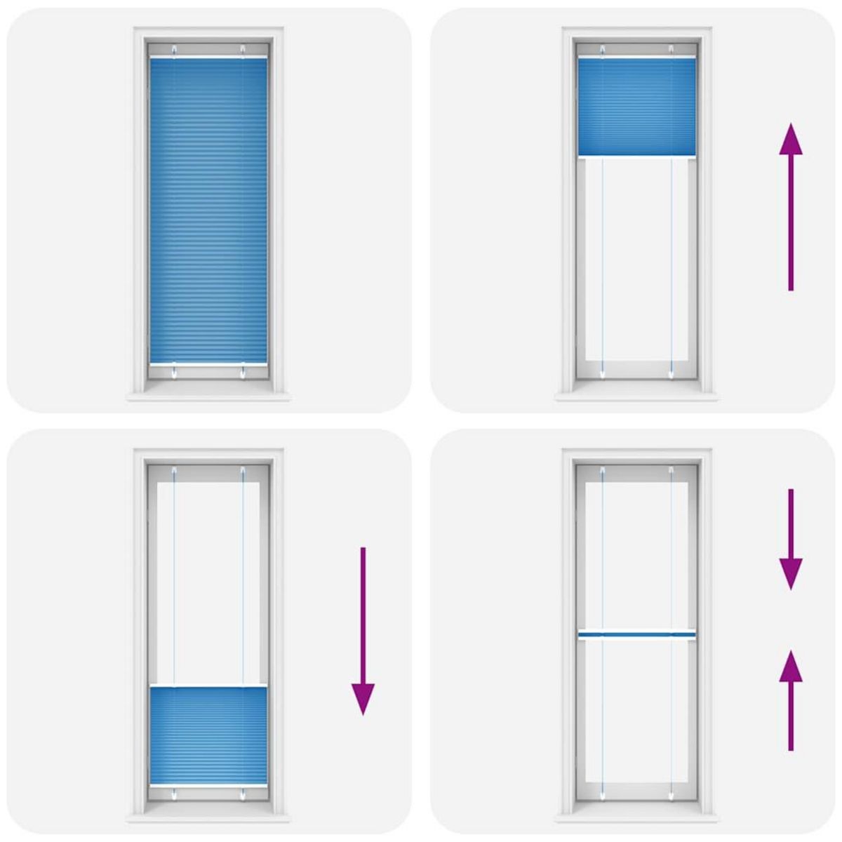 VIDAXL Store plisse bleu 70x200 cm largeur du tissu 69,4 cm polyester