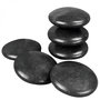 Voir la diapositive 1 : VIVEZEN Lot de 6 pierres chaudes pour massage en basalte naturel poli - Ronde - M