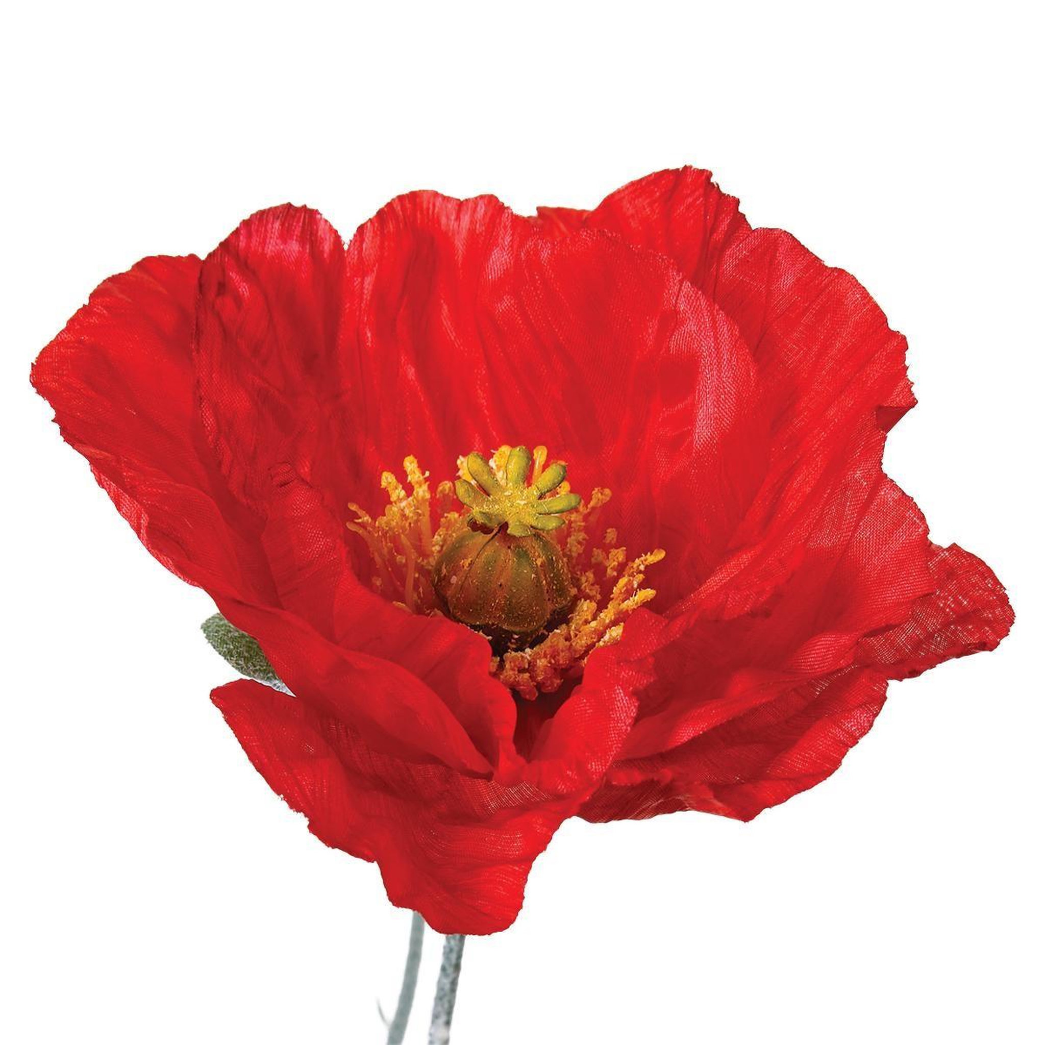 Voir la diapositive 2 : ATMOSPHERA Fleur artificielle  coquelicot  70cm rouge