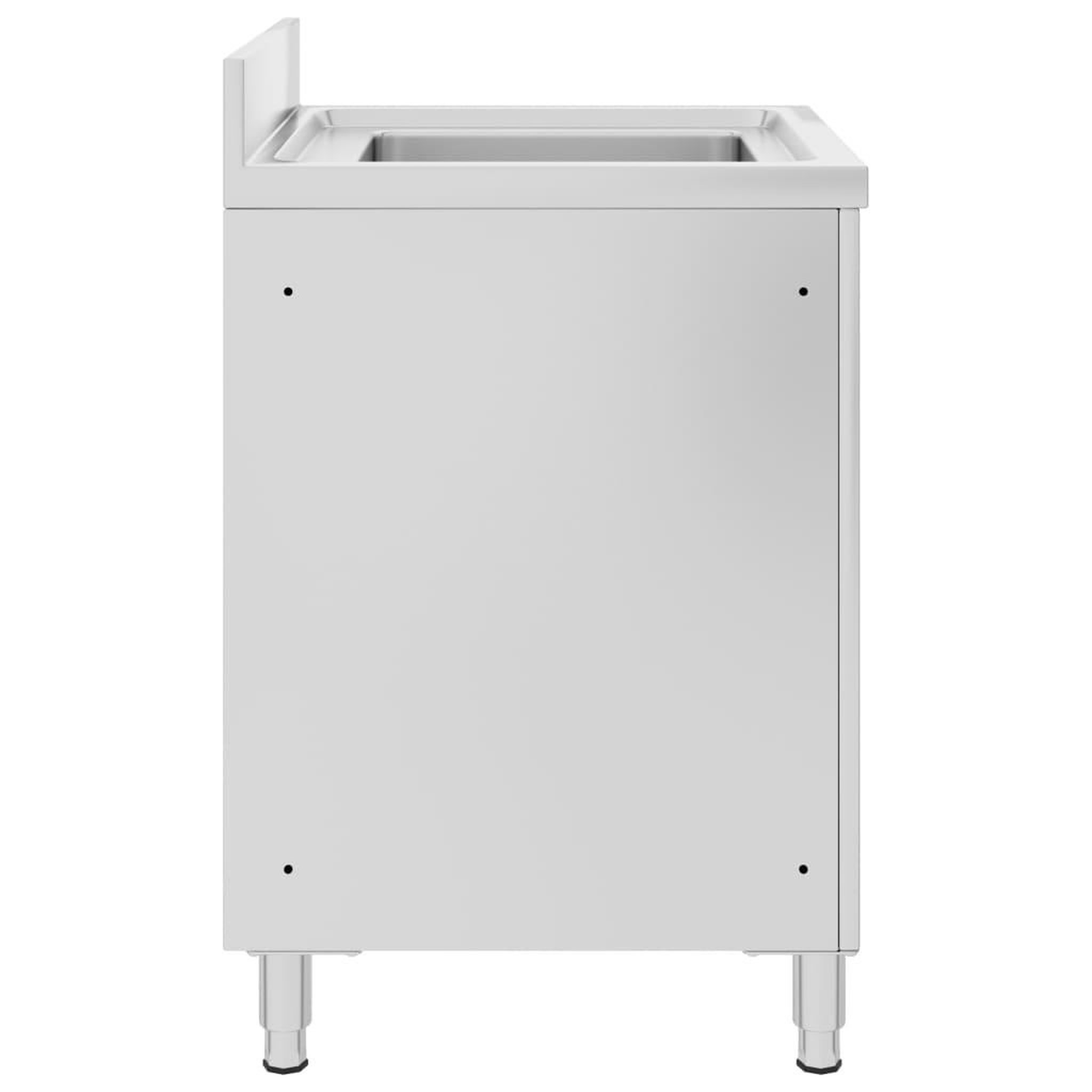 Voir la diapositive 3 : VIDAXL Evier de cuisine commercial 60x60x96 cm Acier inoxydable