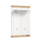 BEST MOBILIER Coventry - porte-manteau - blanc et bois - 80x114 cm. Coloris disponibles : Marron