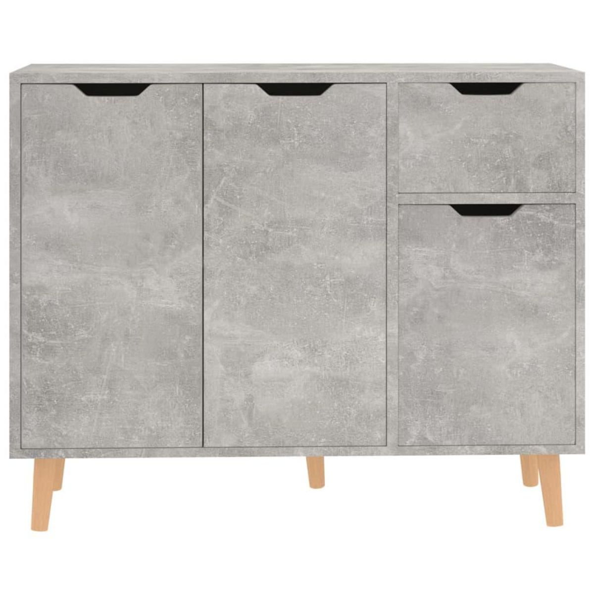 VIDAXL Buffet gris beton 90x30x72 cm bois d'ingenierie