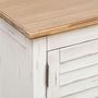 Voir la diapositive 4 : ATMOSPHERA Meuble TV 2 portes et 1 tiroir en bois OLBIA - Blanc et beige