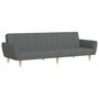 Voir la diapositive 4 : VIDAXL Canape-lit a 2 places avec repose-pied gris fonce tissu
