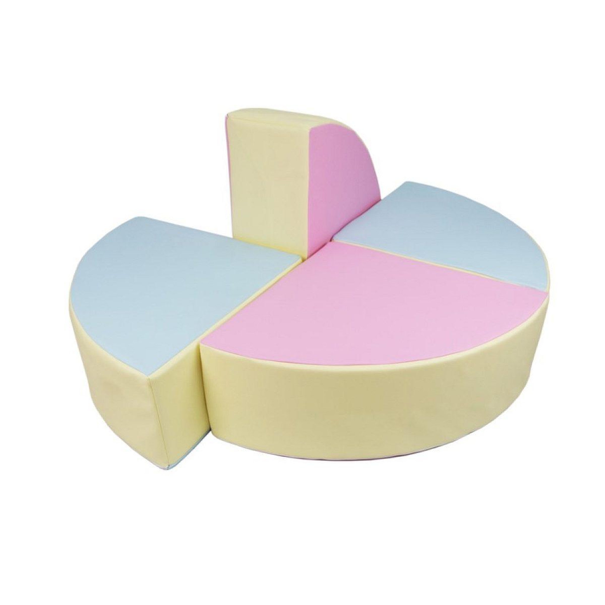 Voir la diapositive 4 : VELINDA Set de 15 blocs en mousse le jeu rose bleu jaune pastel