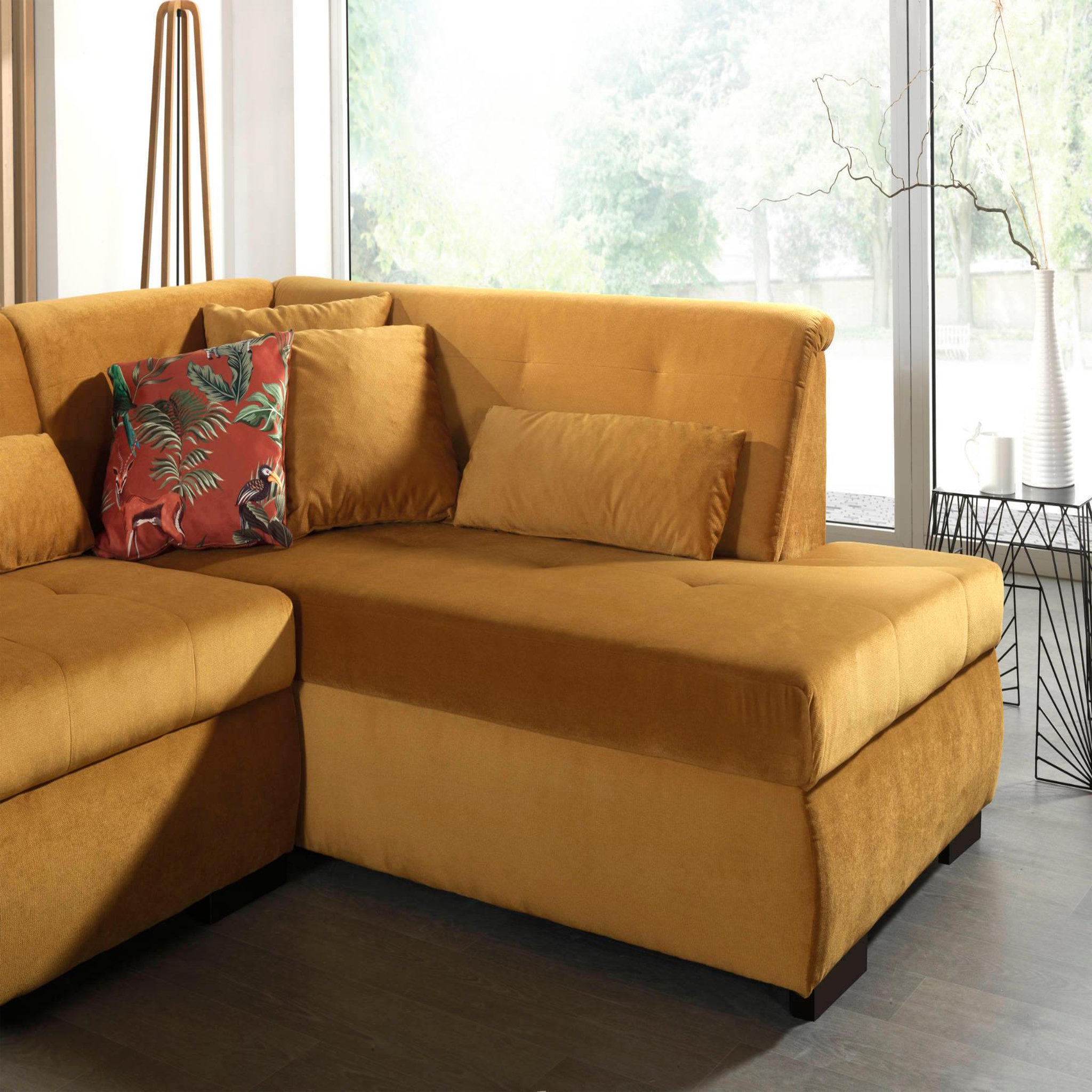 Voir la diapositive 4 : LISA DESIGN Vermont - canapé panoramique d'angle droit - 7 places - xxl - en velours
