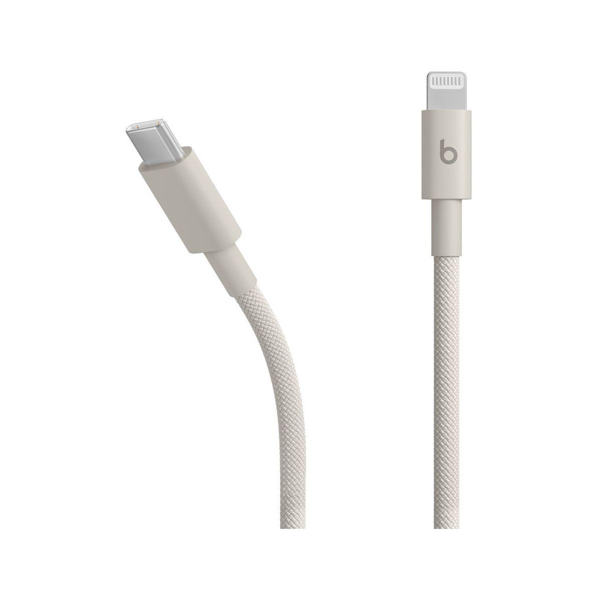 Voir la diapositive 2 : BEATS Câble de charge tissé USB-C vers Lightning 1M50 Gris écl