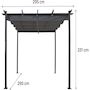 Voir la diapositive 4 : Habitat et Jardin Pergola en aluminium avec toit rétractable - 3 x 3 m - Gris