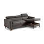 Voir la diapositive 5 : BEST MOBILIER Alicante - canapé d'angle réversible convertible avec têtières - coffre - 4 places - en tissu texturé