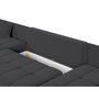 Voir la diapositive 3 : BEST MOBILIER Petra - canapé panoramique en u - 7 places - convertible - avec coffre - en velours