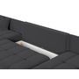 Voir la diapositive 3 : BEST MOBILIER Petra - canapé panoramique en u - 7 places - convertible - avec coffre - en velours